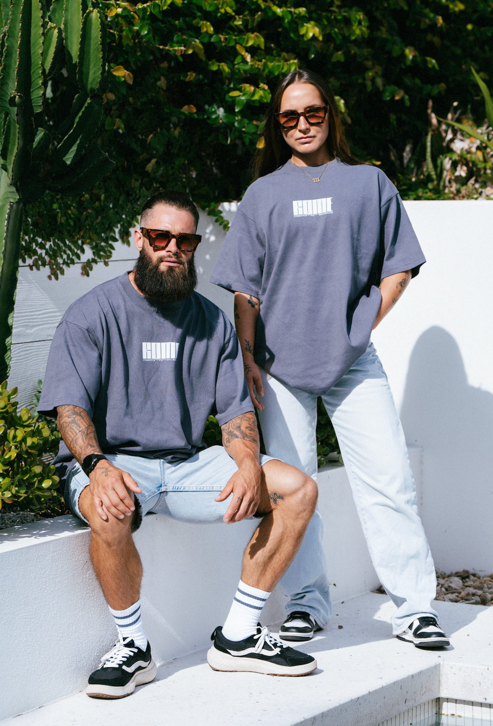 Empire Tee - Ocean Blue / Chalk