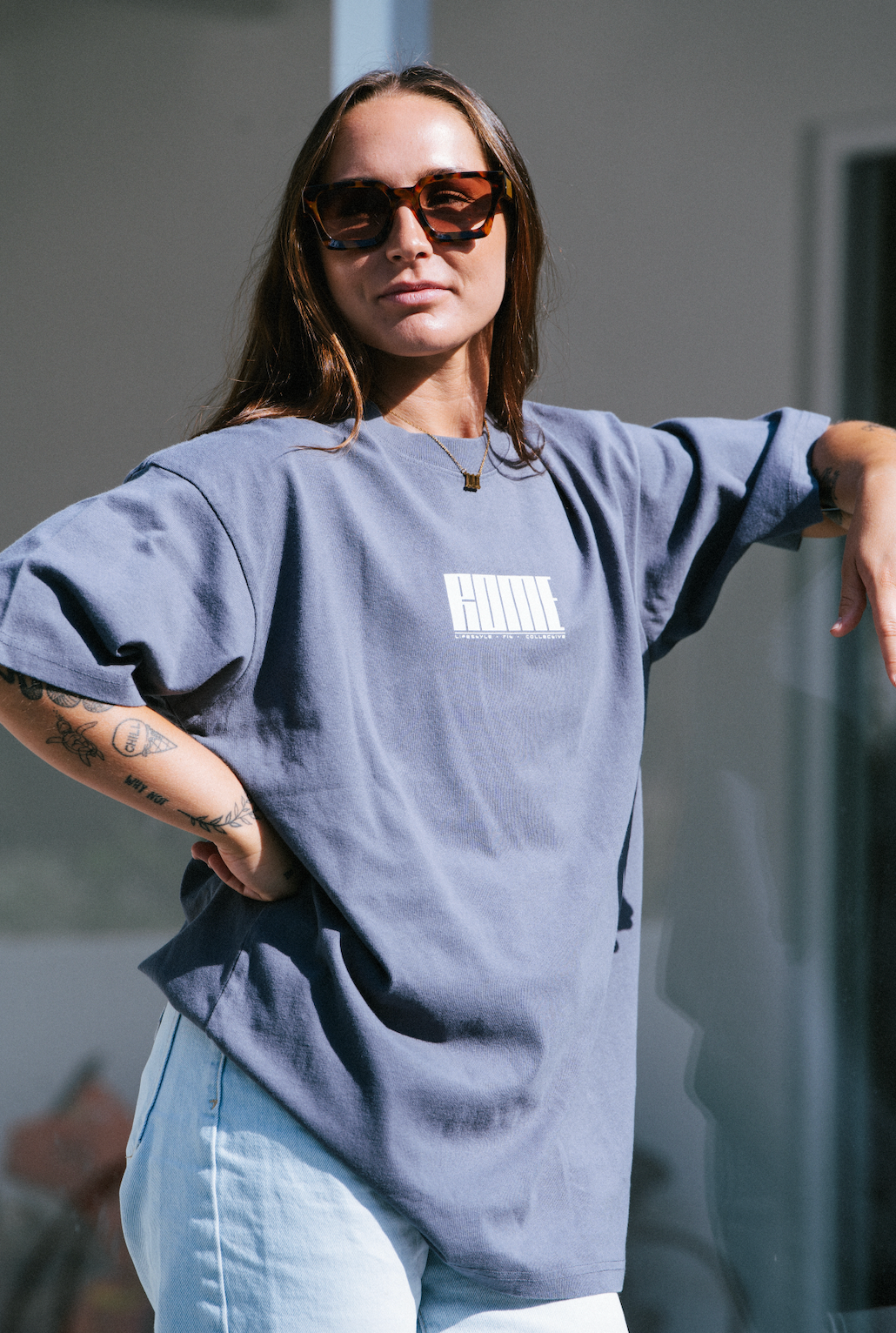 Empire Tee - Atlantic Blue / Chalk