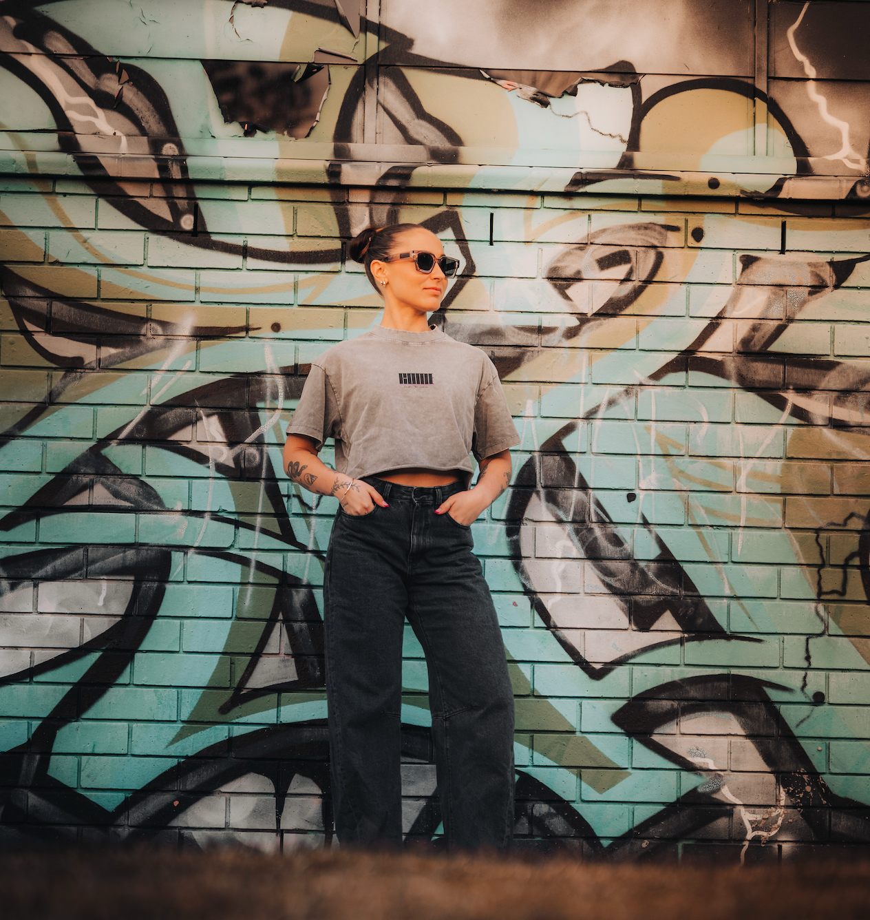 Capri Crop - Ash / Black