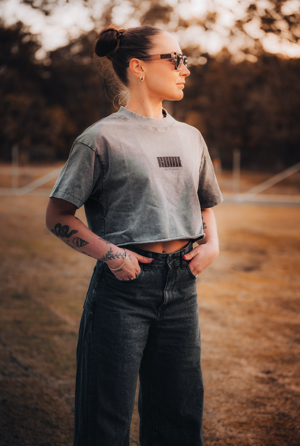 Capri Crop - Ash / Black